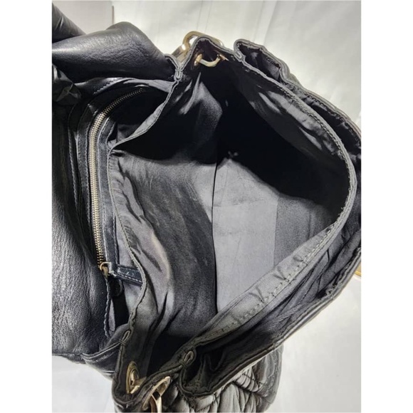 Authentic CHRISTIAN DIOR Cannage Quilted Lambskin Leather New Lock Flap Bag Blac - Picture 12 of 14